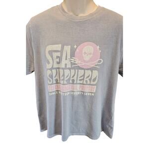 Sea shepherd save the ocean protect earth sz M organic cotton t shirt men's